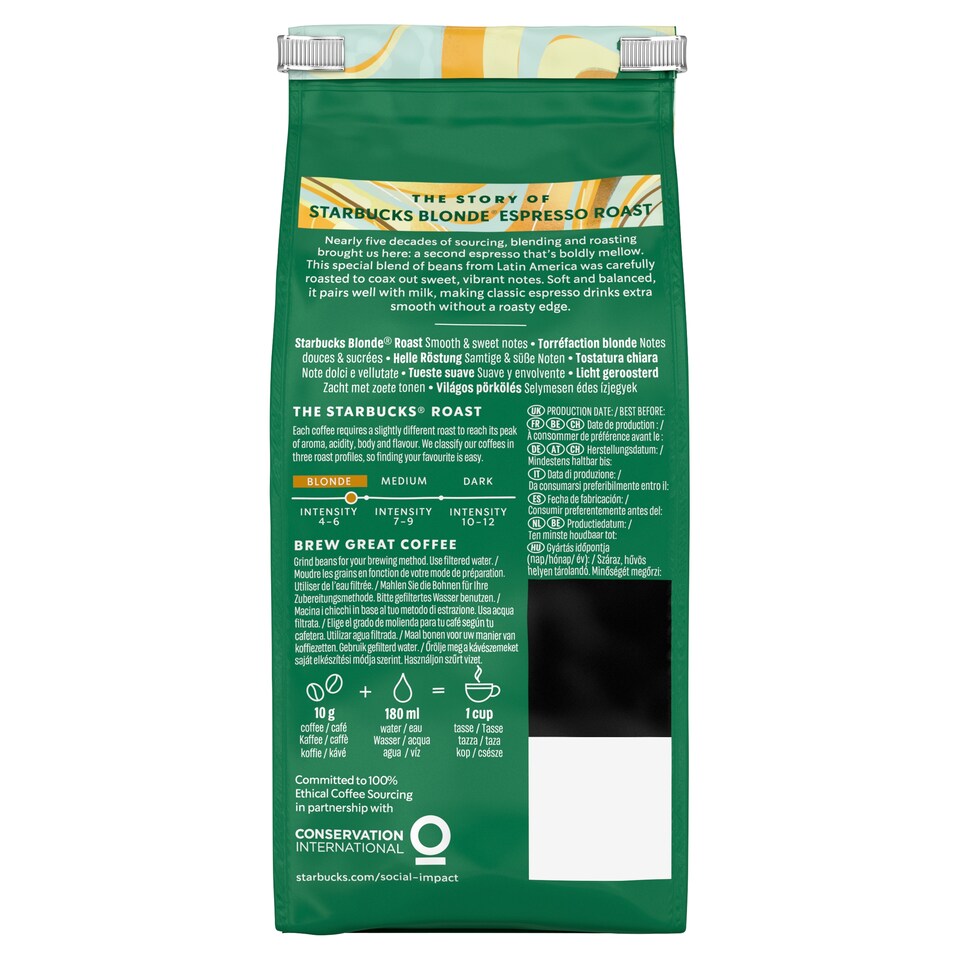 image 1 of Starbucks Blonde Espresso Beans 200G