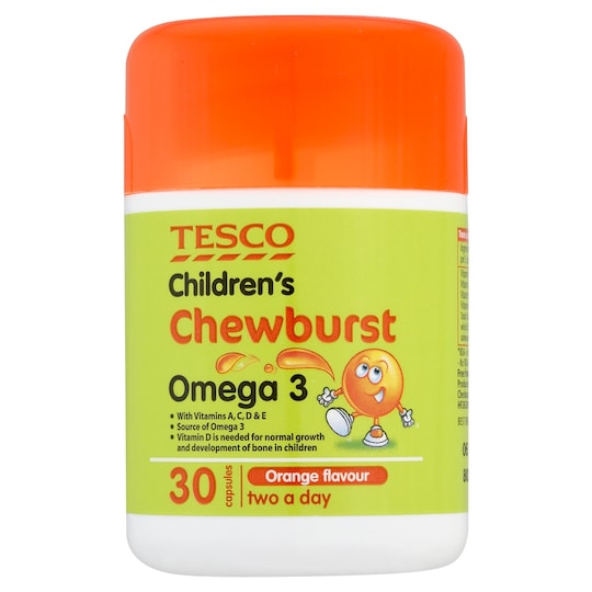 Tesco Omega 3 Chewburst & Vitamin Acde 30S Tesco Groceries