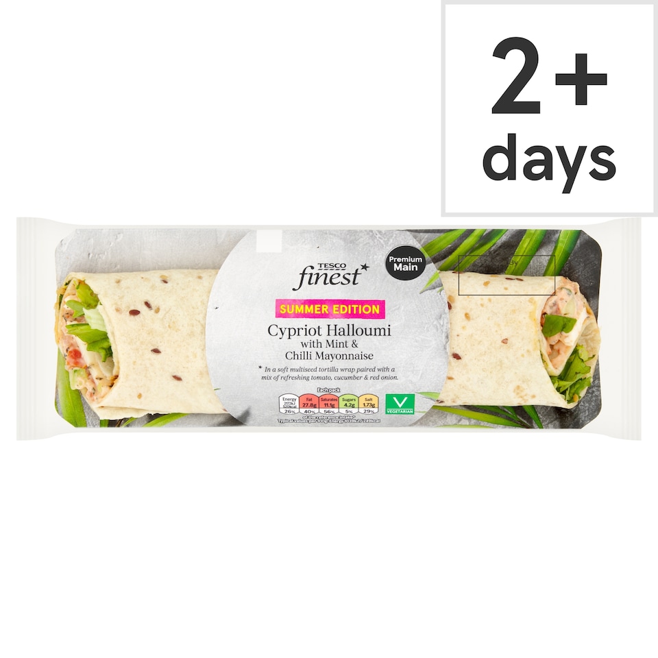 Tesco Finest Summer Edition Cypriot Halloumi Mint and Chilli Mayonnaise Wrap