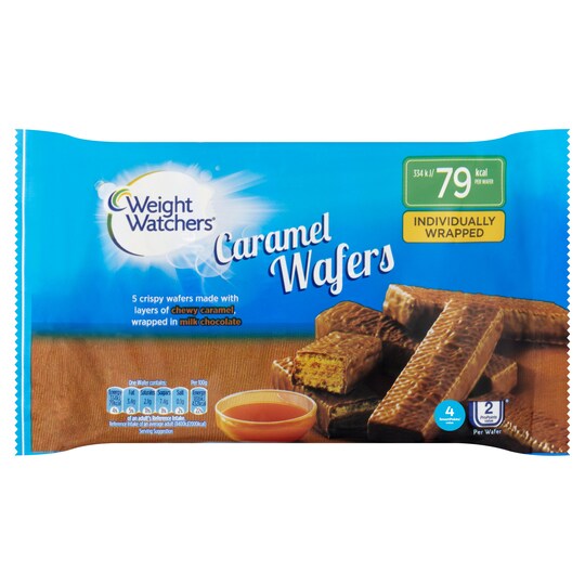 Weight Watchers Caramel Wafers 5X18.4G Tesco Groceries