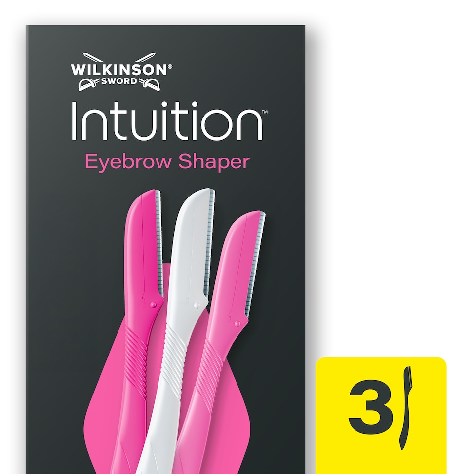Wilkinson Sword Intuition Eyebrow Shaper Razor, 3 Pack