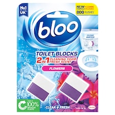 Bloo In-Cistern Toilet Blocks Flowers 2 x 50g (100g)