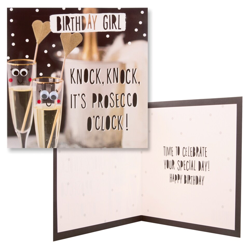 image 1 of Hallmark Birthday Card Birthday Girl Prosecco