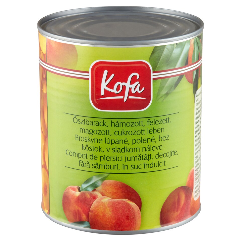 image 1 of Kofa Peeled, Halved, Pitted Peaches in Syrup 820 g