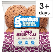 Genius Gluten Free Multi Seeded Rolls 4 Pack
