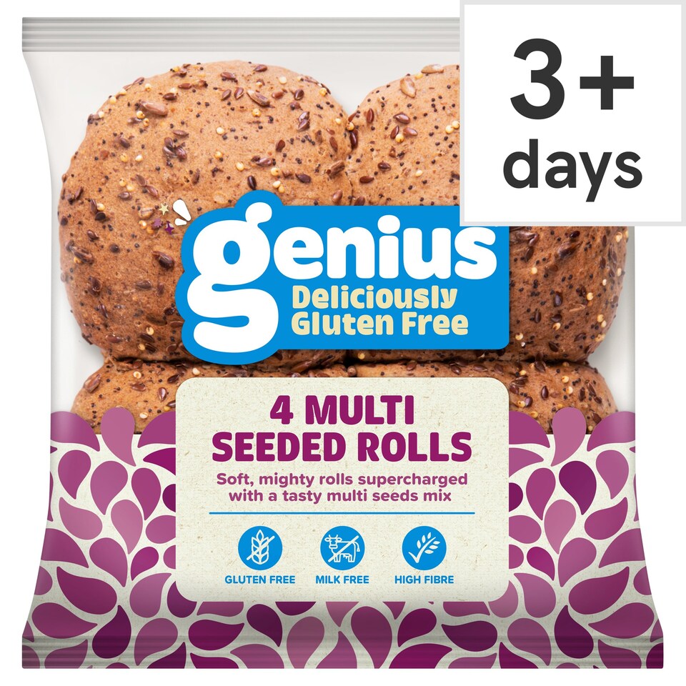Genius Gluten Free Multi Seeded Rolls 4 Pack