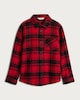 image 4 of F&F Boys Pure Cotton Check Print Pocket Front Shirt in Red