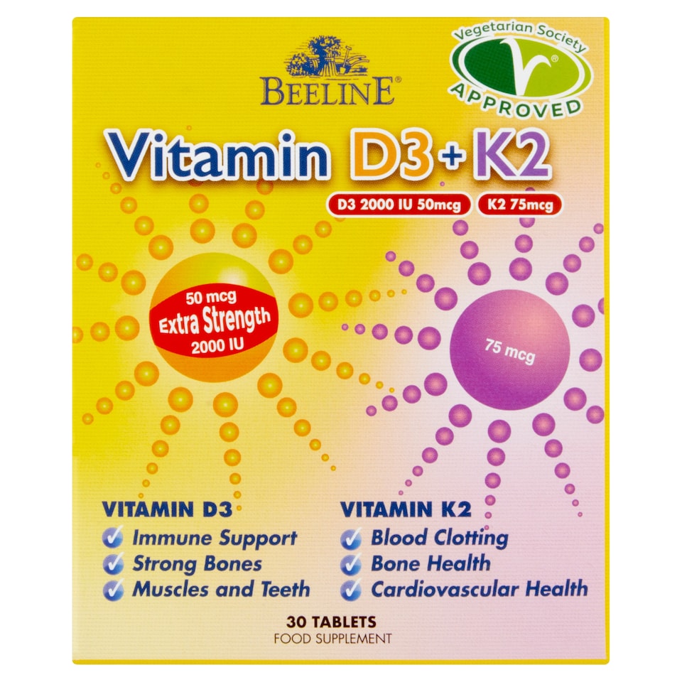 Beeline Vitamin D3 & K2 Tablets x 30