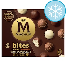 Magnum Bites Classic, White Chocolate & Almond Ice Cream 12 bites 140ml