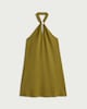 image 4 of The F&F Edit Beaded Halter Neck Mini Dress in Olive