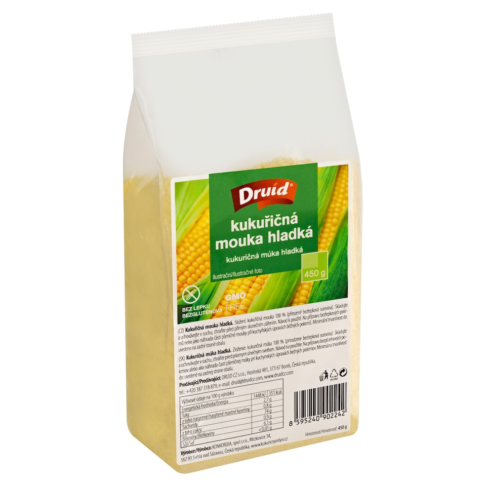 Obrázek 1 pro produkt Druid Kukuřičná mouka hladká 450g