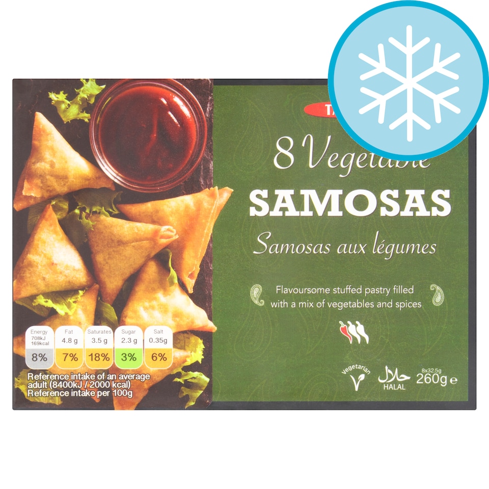TAHIRA VEGETABLE SAMOSAS 8 X 32.5G