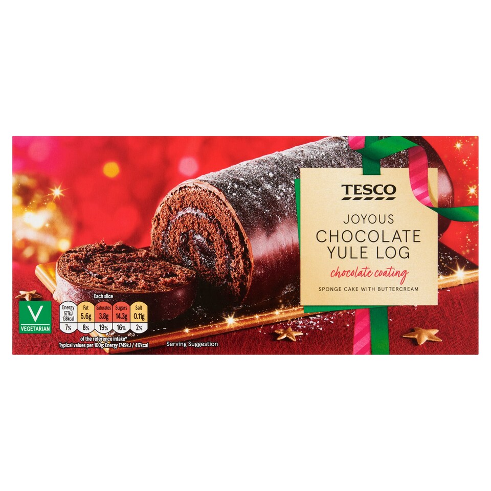 Tesco Chocolate Yule Log 260G