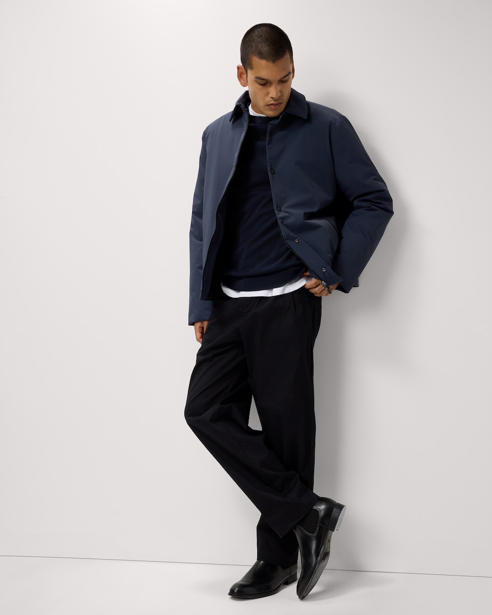 image 1 of F&F Padded Harrington Jacket in Navy