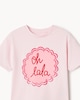 image 3 of F&F Girls 2-Piece Oh Lala T-Shirt and Trousers Set in Multi Pink