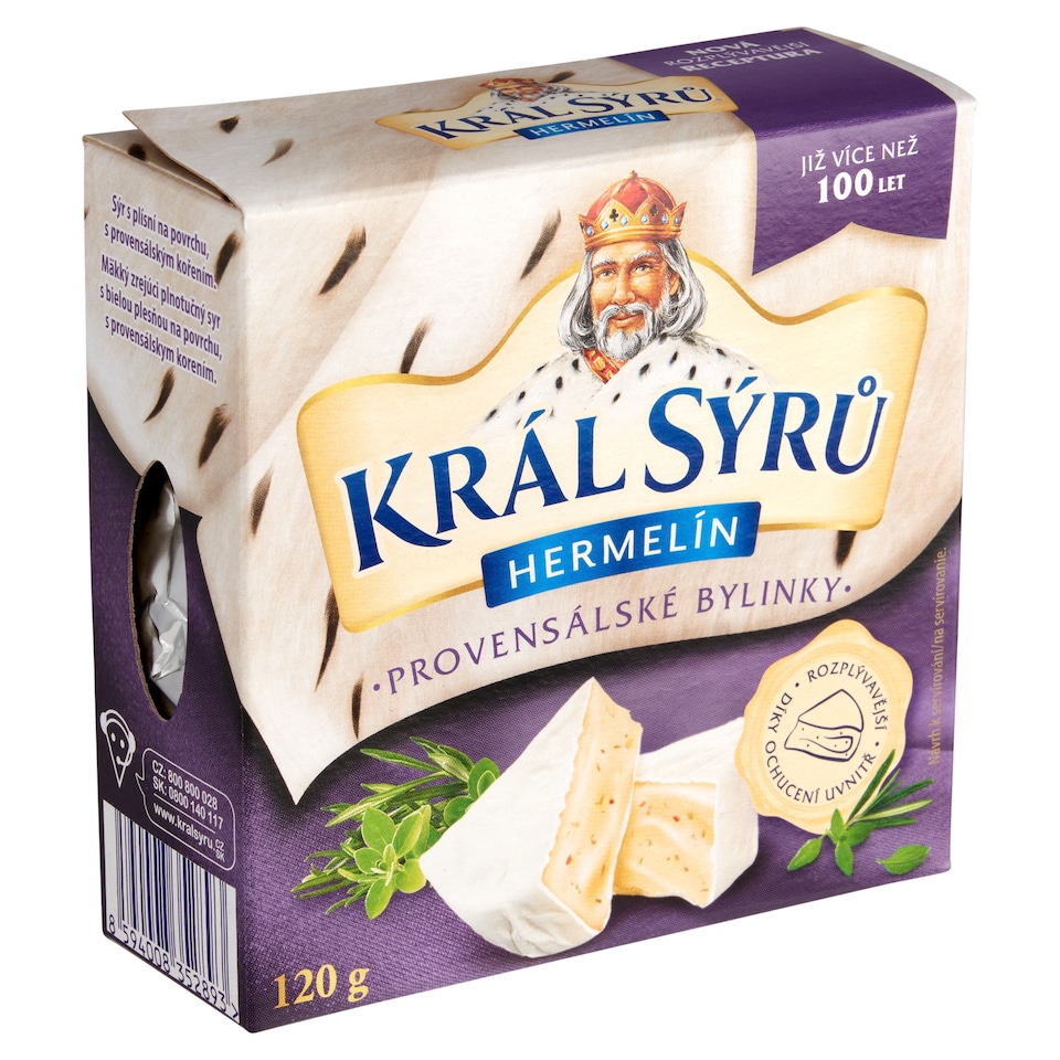 Obrázek 1 pro produkt Král Sýrů Hermelín provensálské bylinky 120g