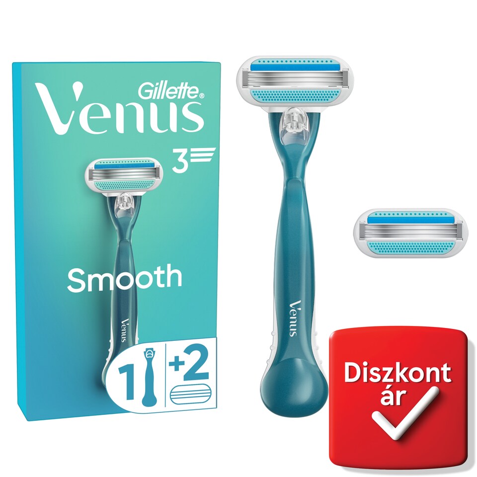 image 1 of Gillette Venus Smooth Women’s Razor with 2 Refill Razor Cartridges