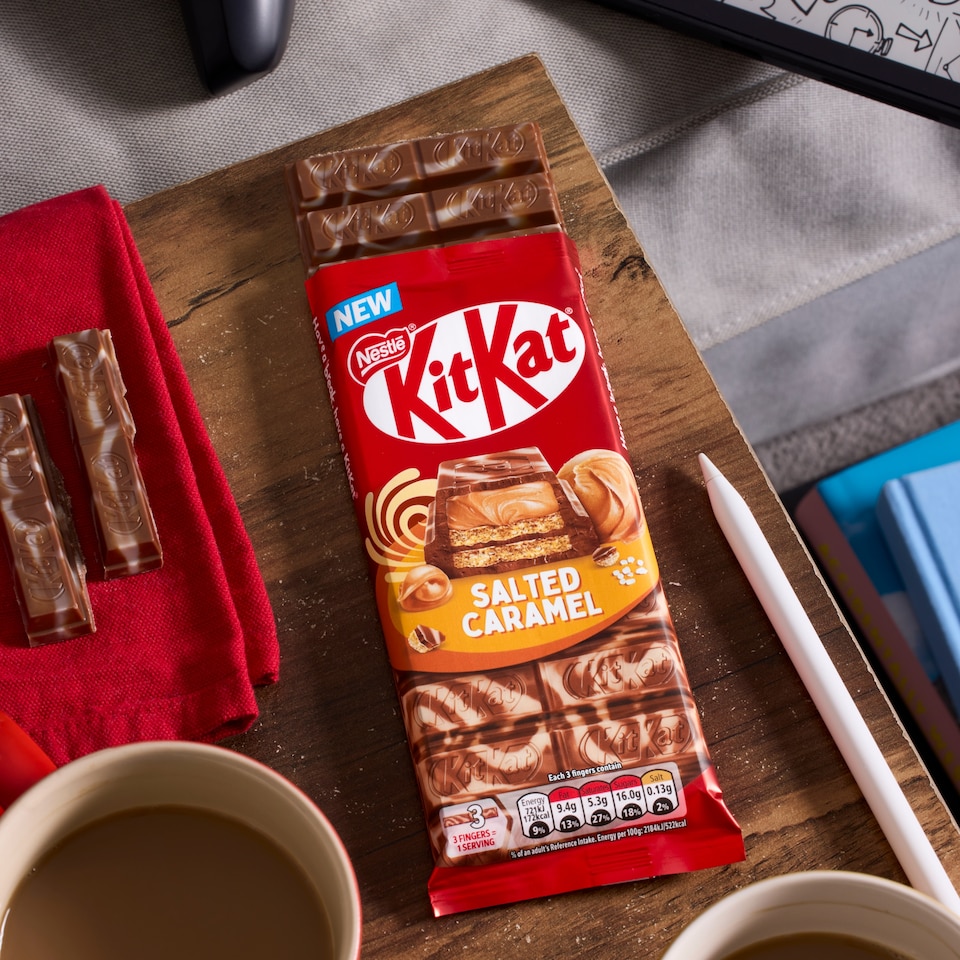 image 1 of KitKat Salted Caramel Chocolate Sharing Bar 99g