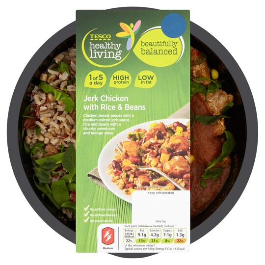 Tesco Balanced Jerk Chicken & Rice 370g Tesco Groceries