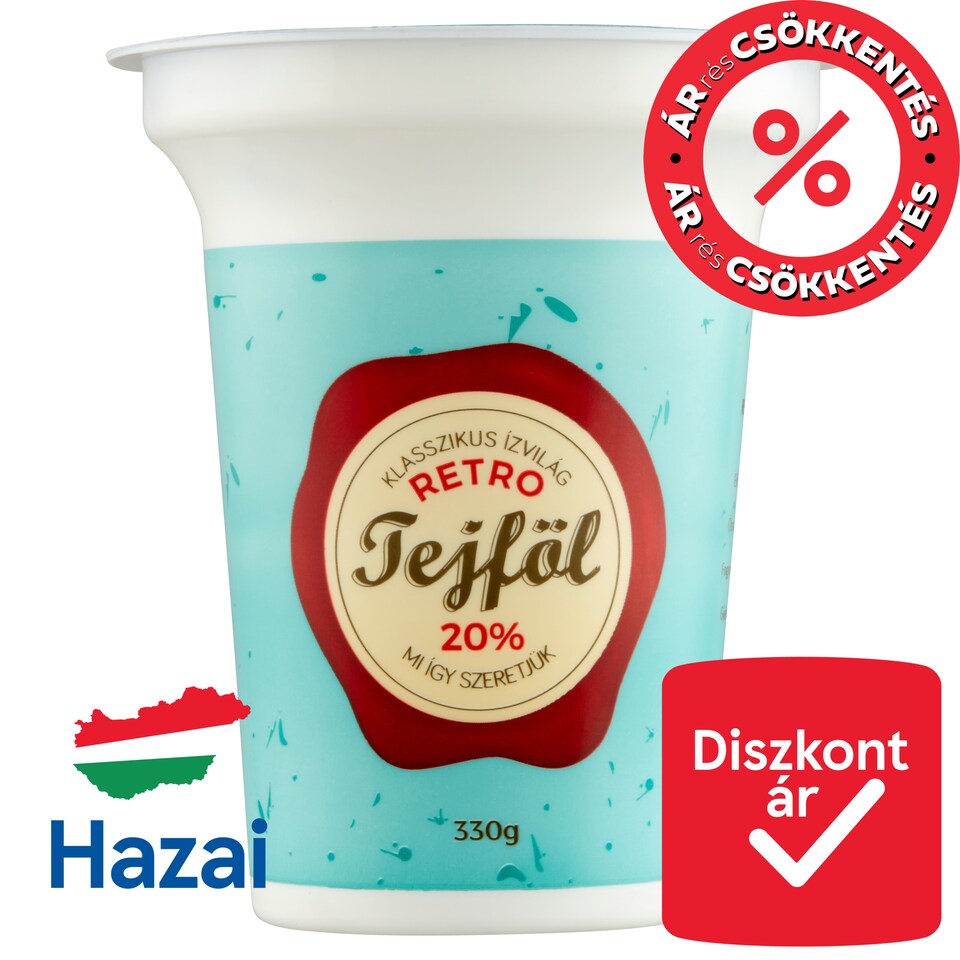 Retro habart tejföl 20% 330 g