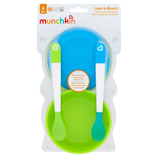 Munchkin Love A Bowls 4 Pack Tesco Groceries