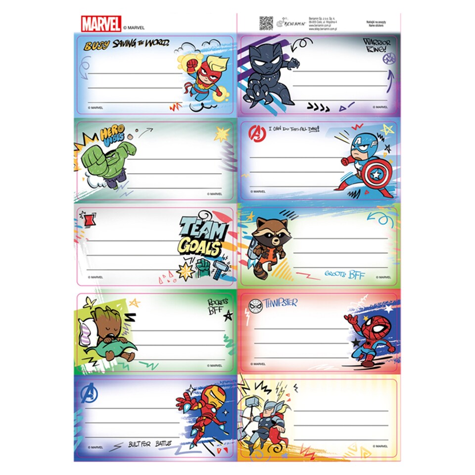 Marvel Disney Notebook Sticker