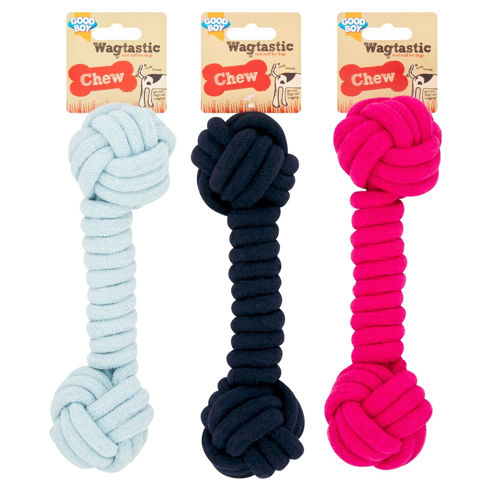 image 1 of Wagtastic Toy Rope Dumbell Dog Toy