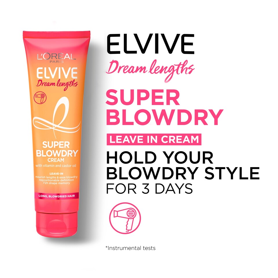 image 1 of L'Oreal Paris Elvive Dream Lengths Super Blowdry Cream 150ml
