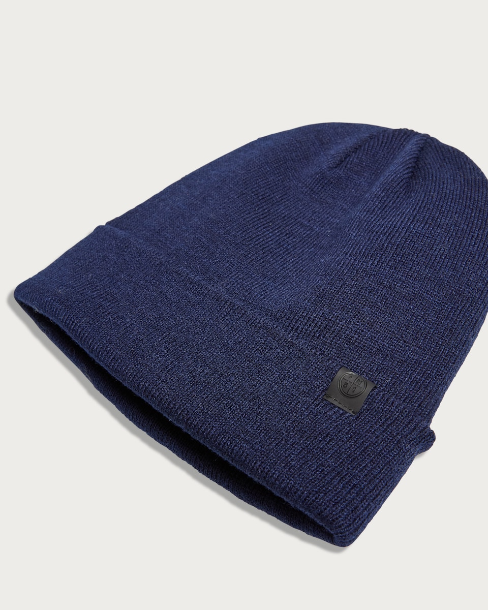image 1 of F&F 2-Pack Ribbed Knit Beanie Hats in Multi