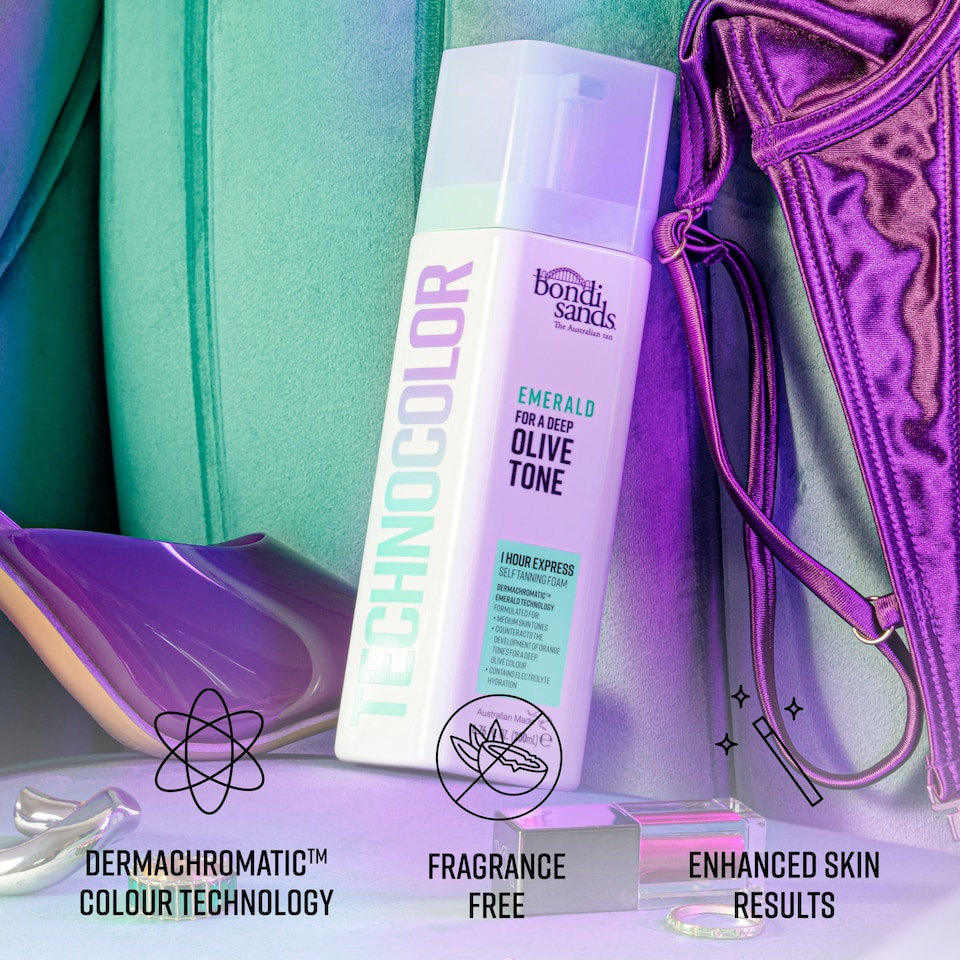image 1 of Bondi Sands Technocolor 1 Hour Express Self Tanning Foam Emerald 200Ml