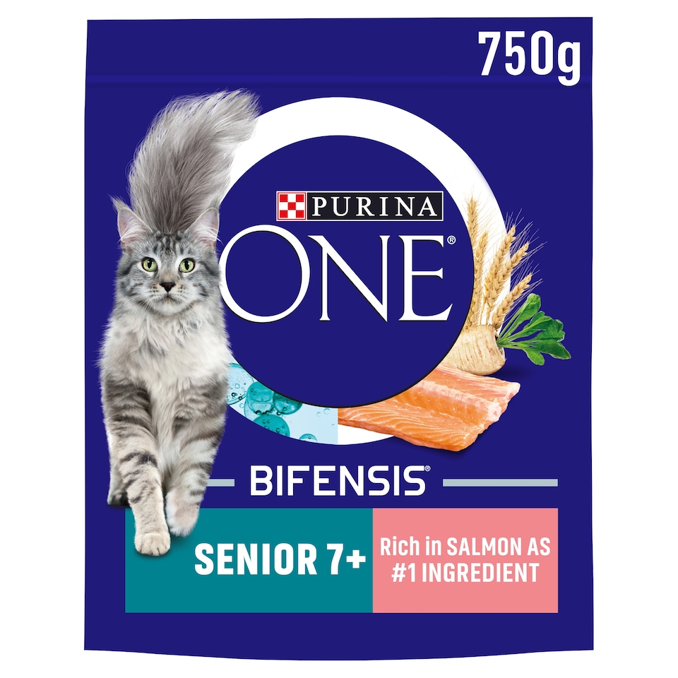 image 1 of Purina One 7+ Cat Food Salmon 750G