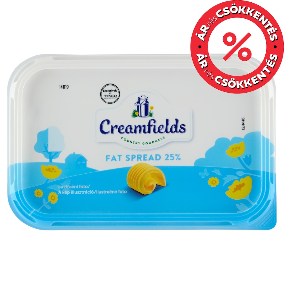 Creamfields 25% zsírtartalmú margarin 500 g