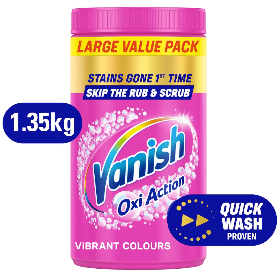 image 1 of Vanish Gold Oxi Action Stain Remover For Colours 1.35kg