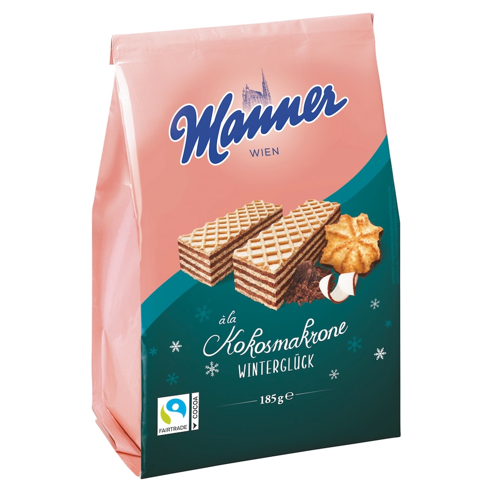 Manner Crunchy Wafers with Cocoa-Coconut Cream Filling 185 g