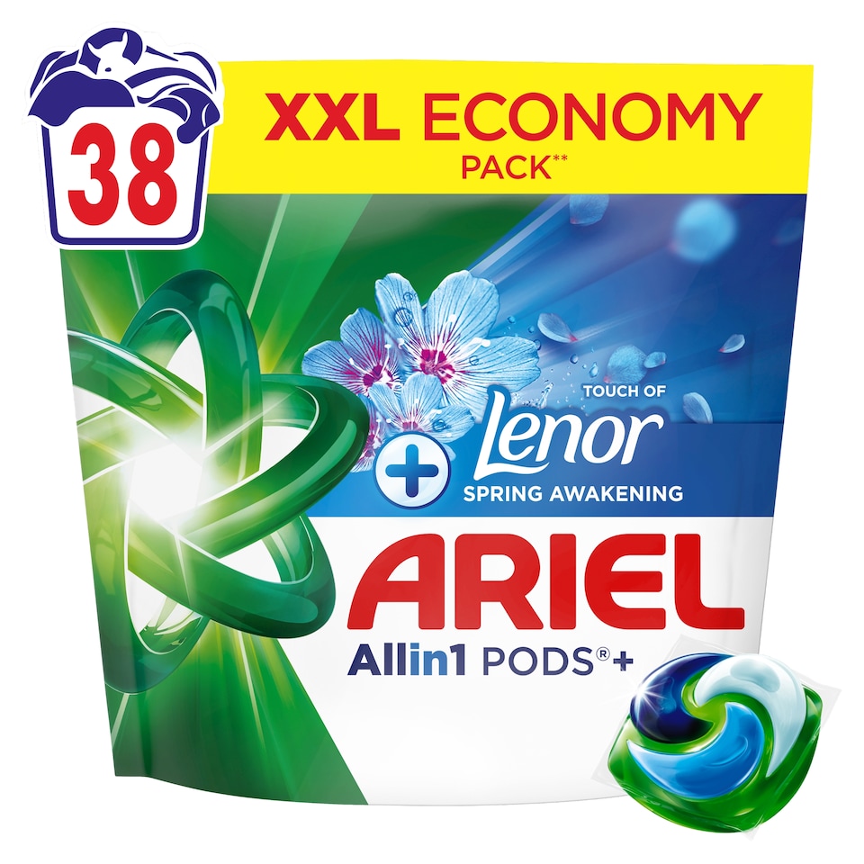 image 1 of Ariel Allin1 PODS +Touch of Lenor Spring Awakening, 38 Washes