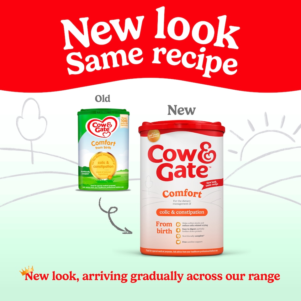 image 1 of Cow & Gate Comfort Baby Milk Formula Powder from Birth 800g