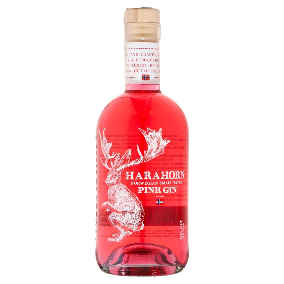 Harahorn Norwegian Pink gin 40% 0,5 l