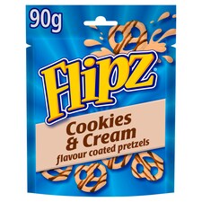Flipz Cookies And Cream Flavoured Coated Pretzels 90G