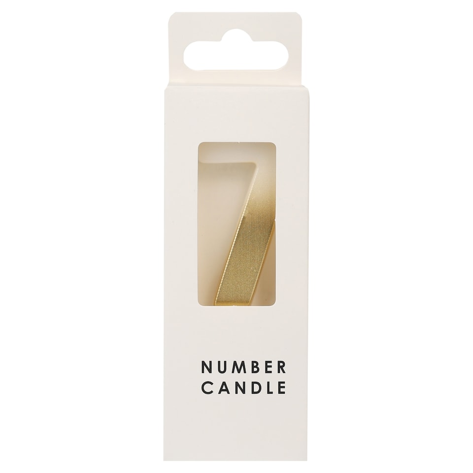 Table Fun Gold Numerical Candle No.7