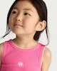 image 2 of F&F Girls 2-Pack Cotton Rich Ribbed Vest Tops in Multi Pink