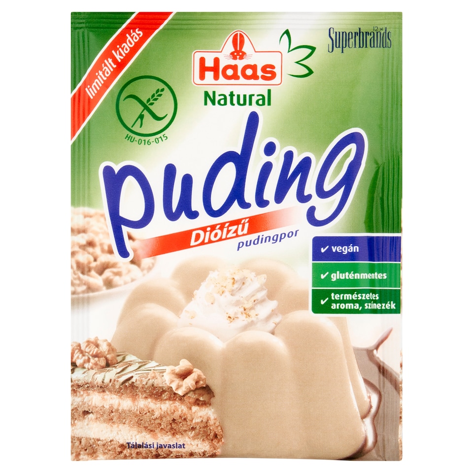 Haas Natural Walnut Flavoured Pudding Powder 40 g
