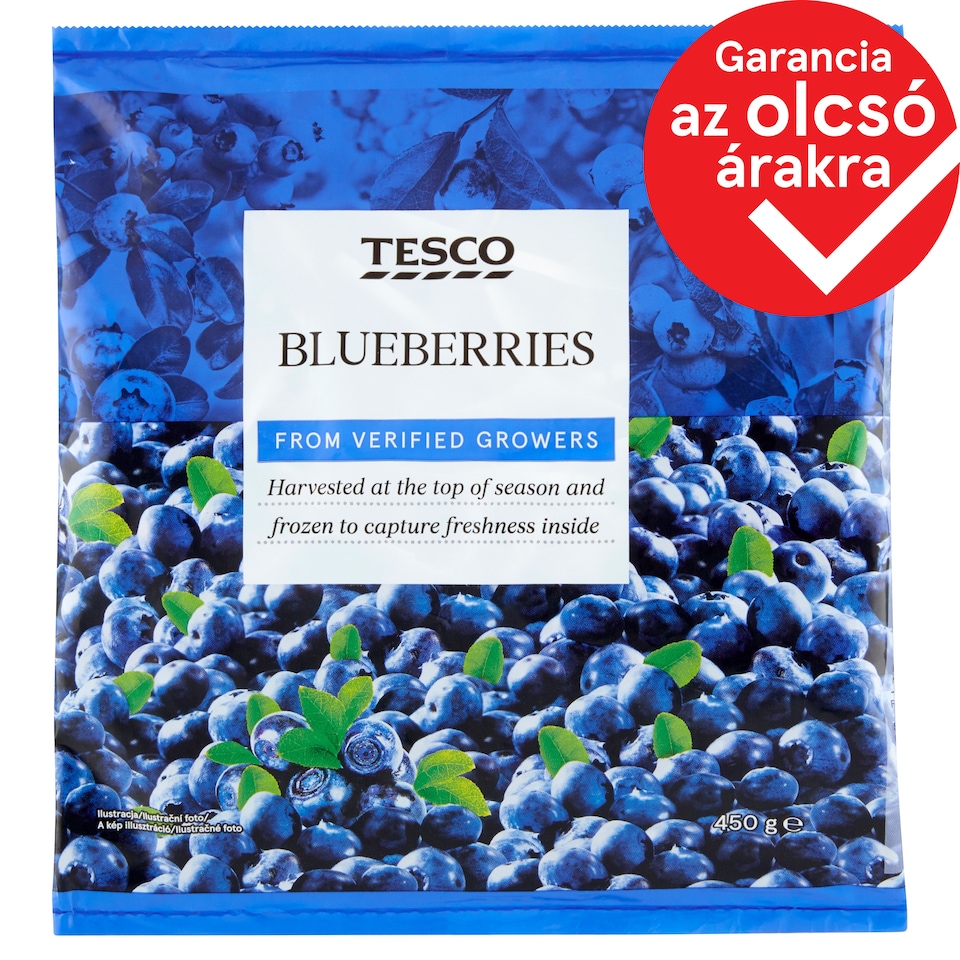 Tesco gyorsfagyasztott áfonya 450 g