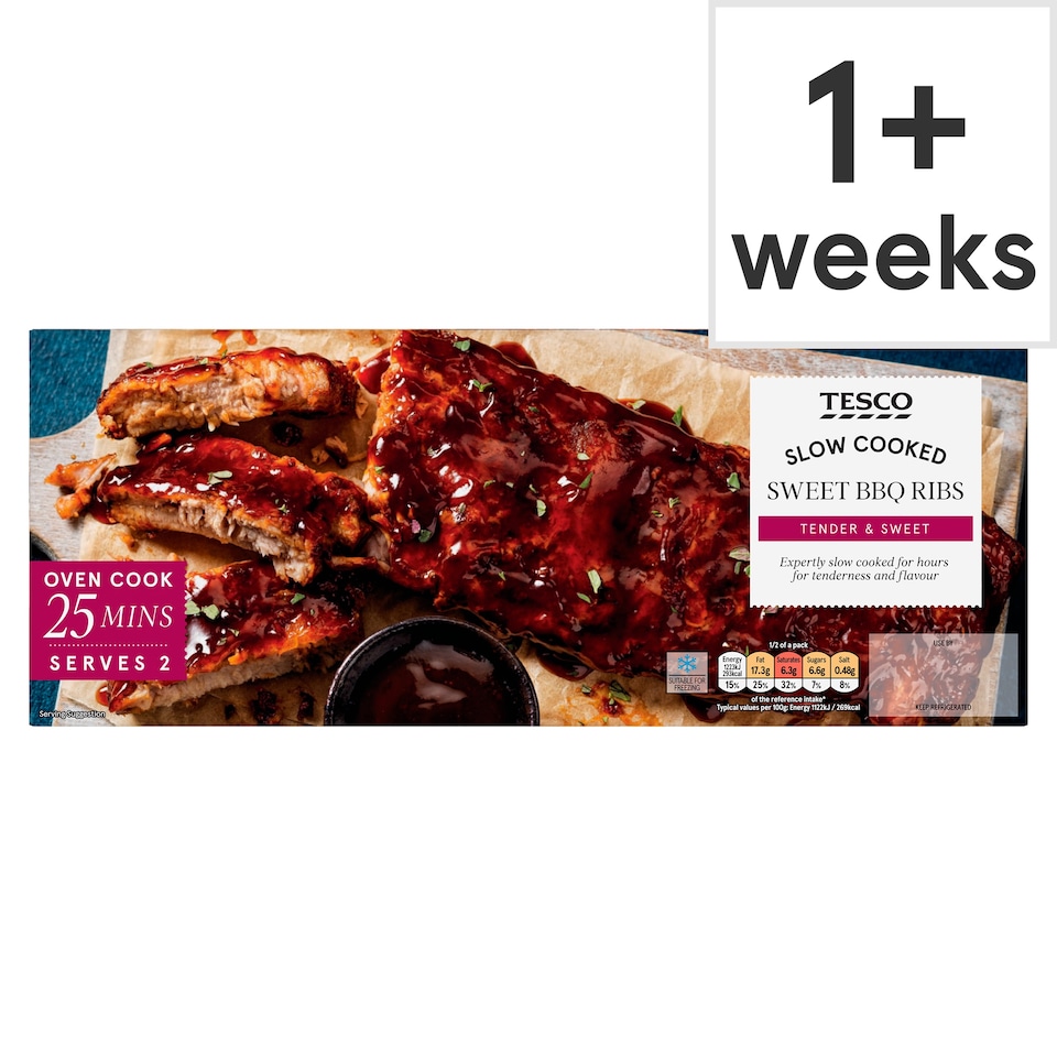 Tesco Sweet BBQ Ribs 460g