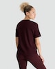 image 3 of F&F Pure Cotton Heavyweight Crew Neck T-Shirt in Burgundy