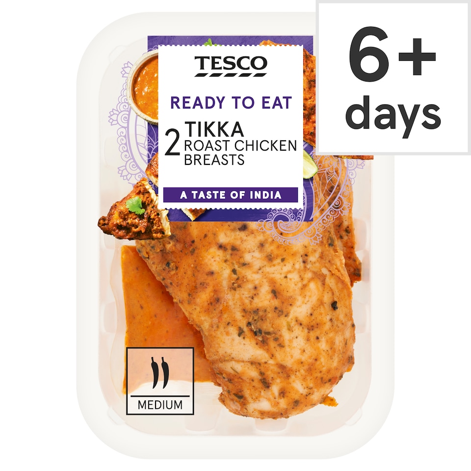 Tesco 2 Tikka Roast Chicken Breasts 300g