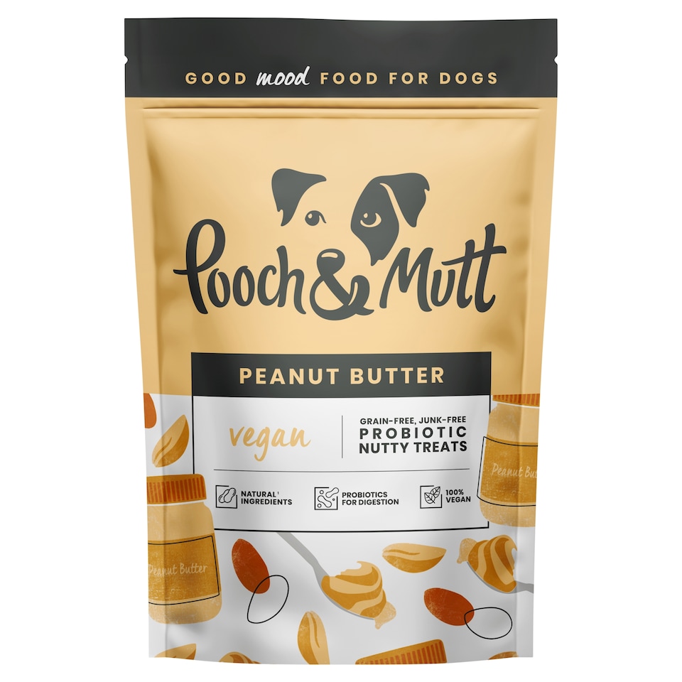 Pooch & Mutt Probiotic Nutty Dog Treats Peanut Butter 120g