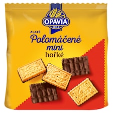 Opavia Zlaté Half-Dipped Mini Biscuits Dark 145 g