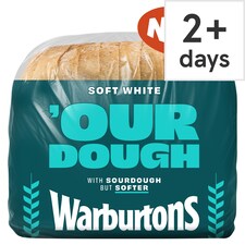 Warburtons Soft White Bread with Sourdough 400g