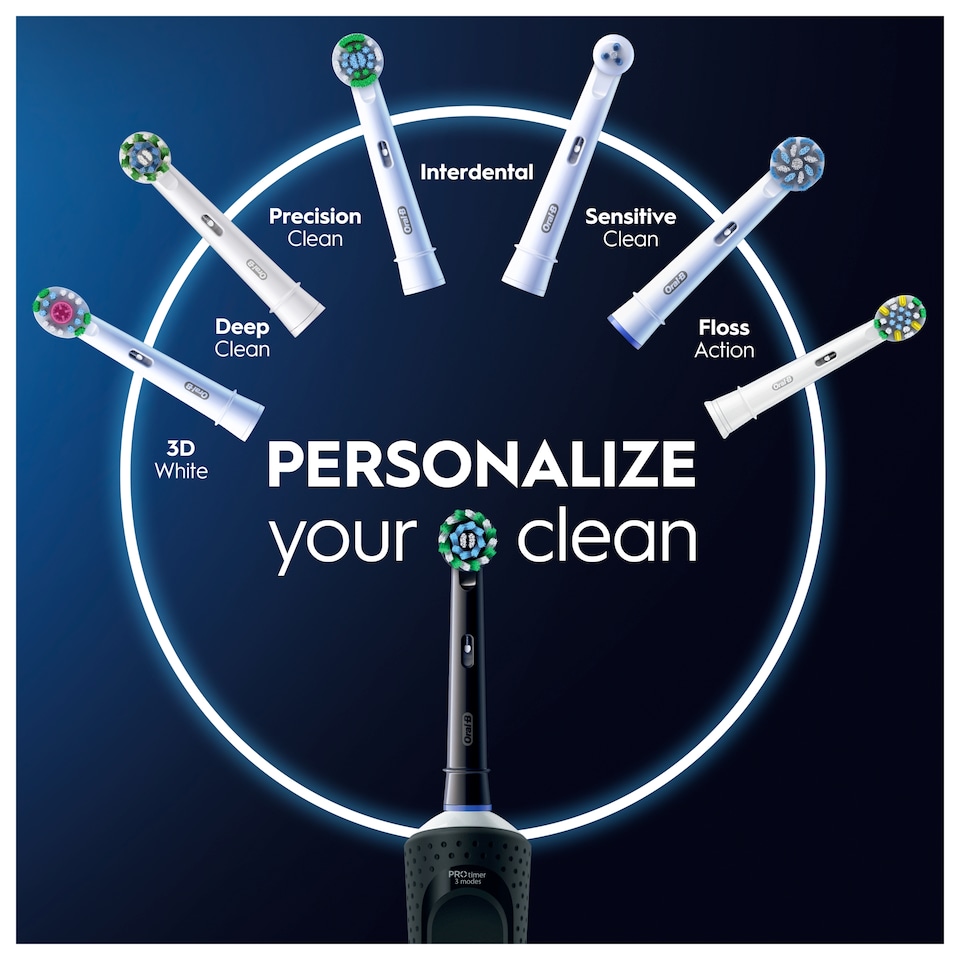 image 1 of Oral-B Vitality Pro Electric Toothbrush Twin Pack 2 Handles