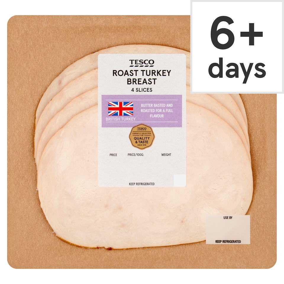Tesco Deli Roast Turkey Breast 120G